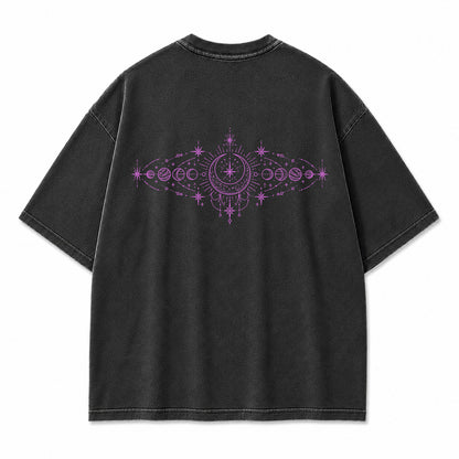 Celestial Orbit Moon Phase Graphic T-Shirt
