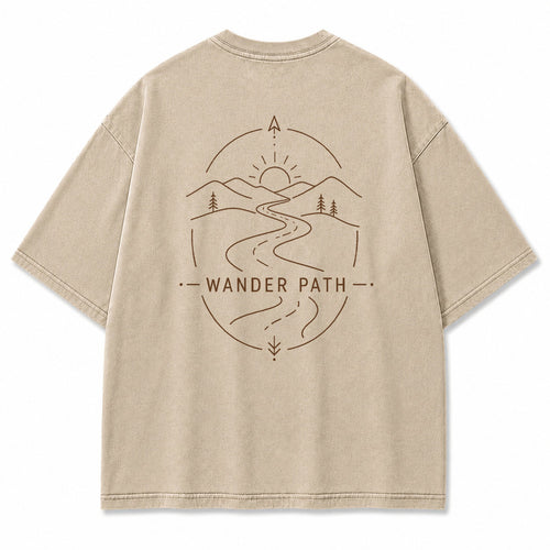 Wander Path Minimal Graphic T-Shirt