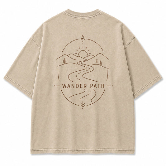 Wander Path Minimal Graphic T-Shirt