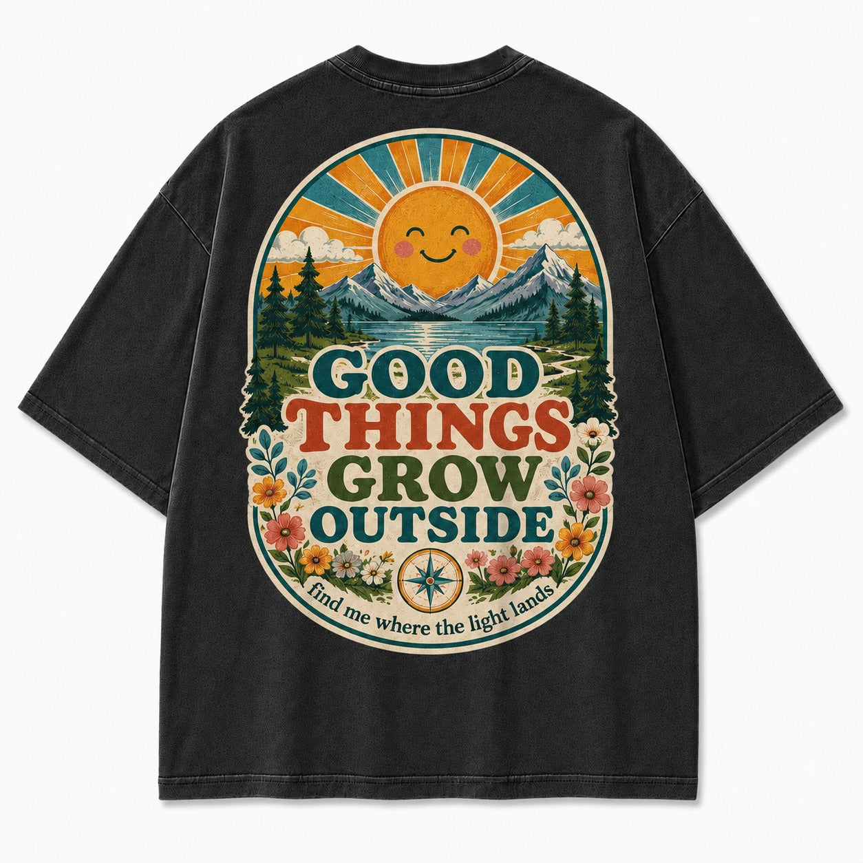 Good Things Grow Outside Washed T-Shirt