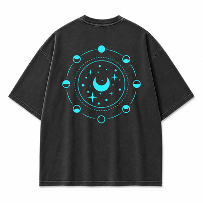 Lunar Phase Celestial Moon Graphic T-Shirt