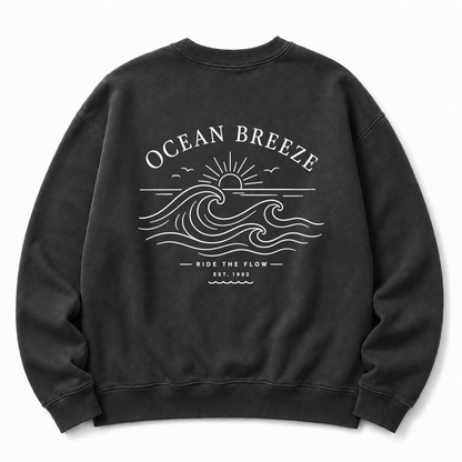 Ocean Breeze Washed Graphic Sweatshirt