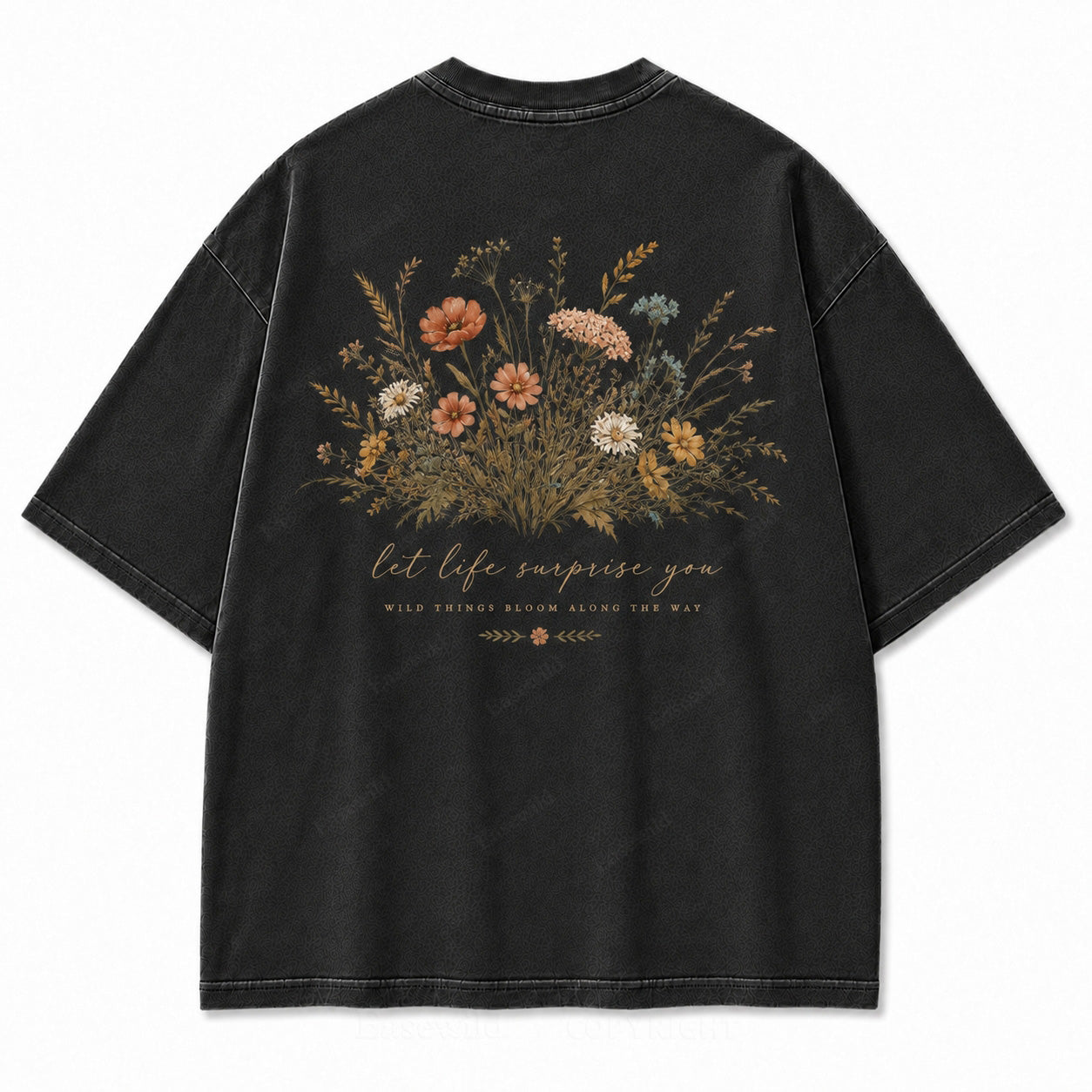 Let Life Surprise You Washed Back Print Tee