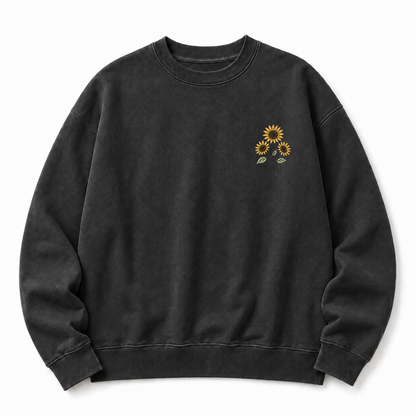 Bloom Where You Are Planted Washed Graphic Sweatshirt