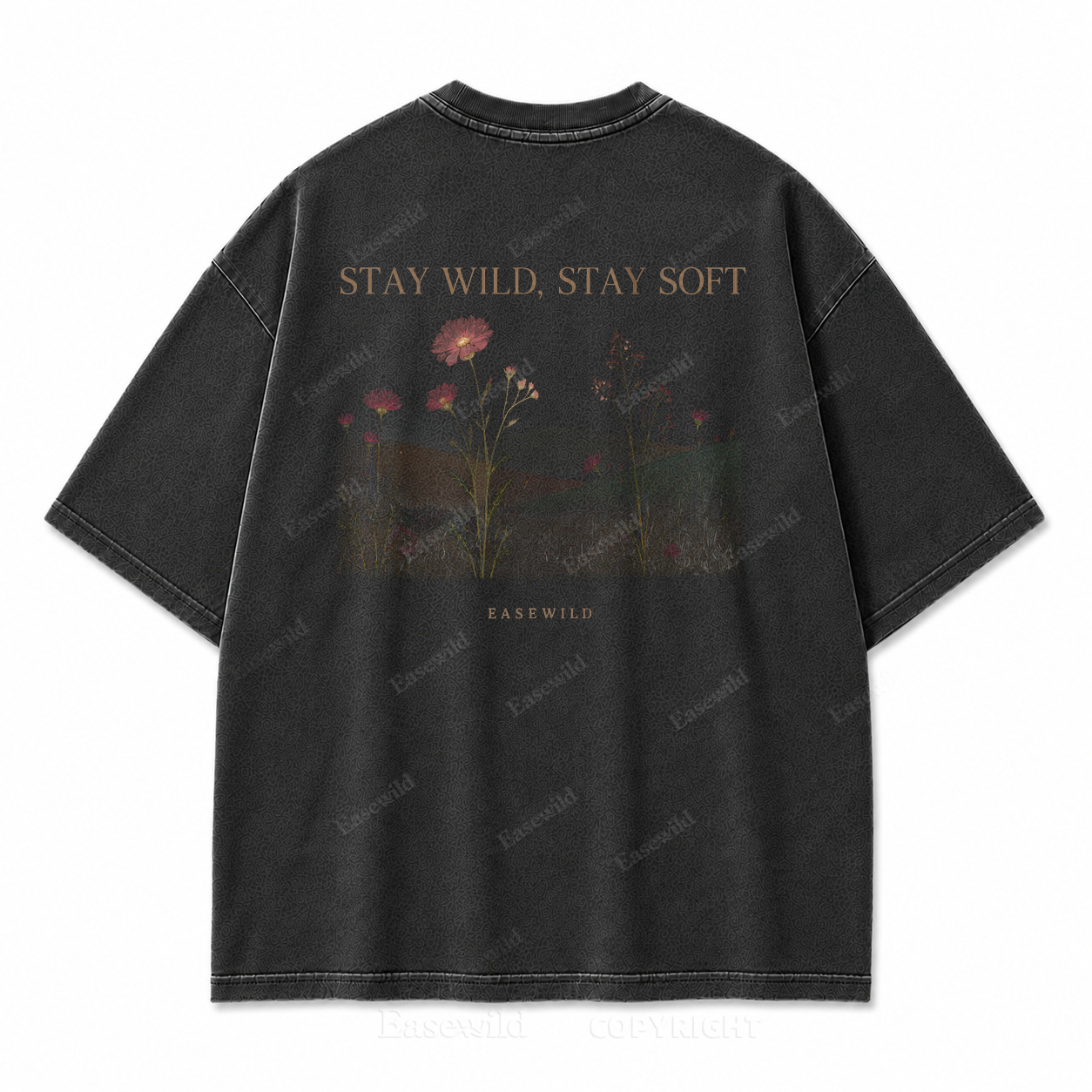Stay Wild, Stay Soft Washed Back Print Tee