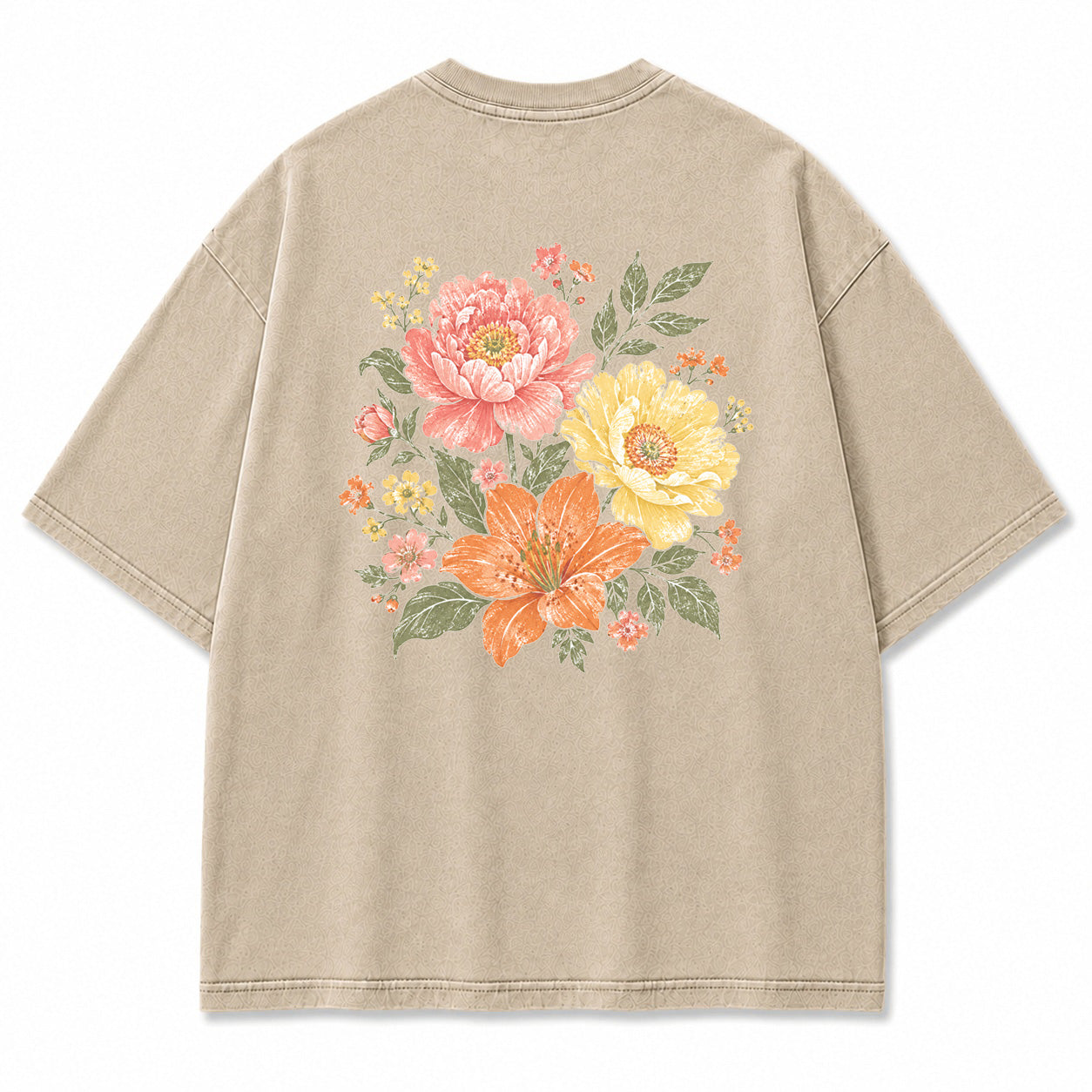 Sunlit Garden Floral Graphic T-Shirt