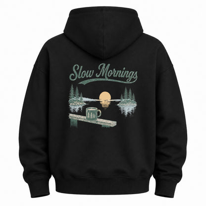 Slow Mornings Graphic Washed Hoodie