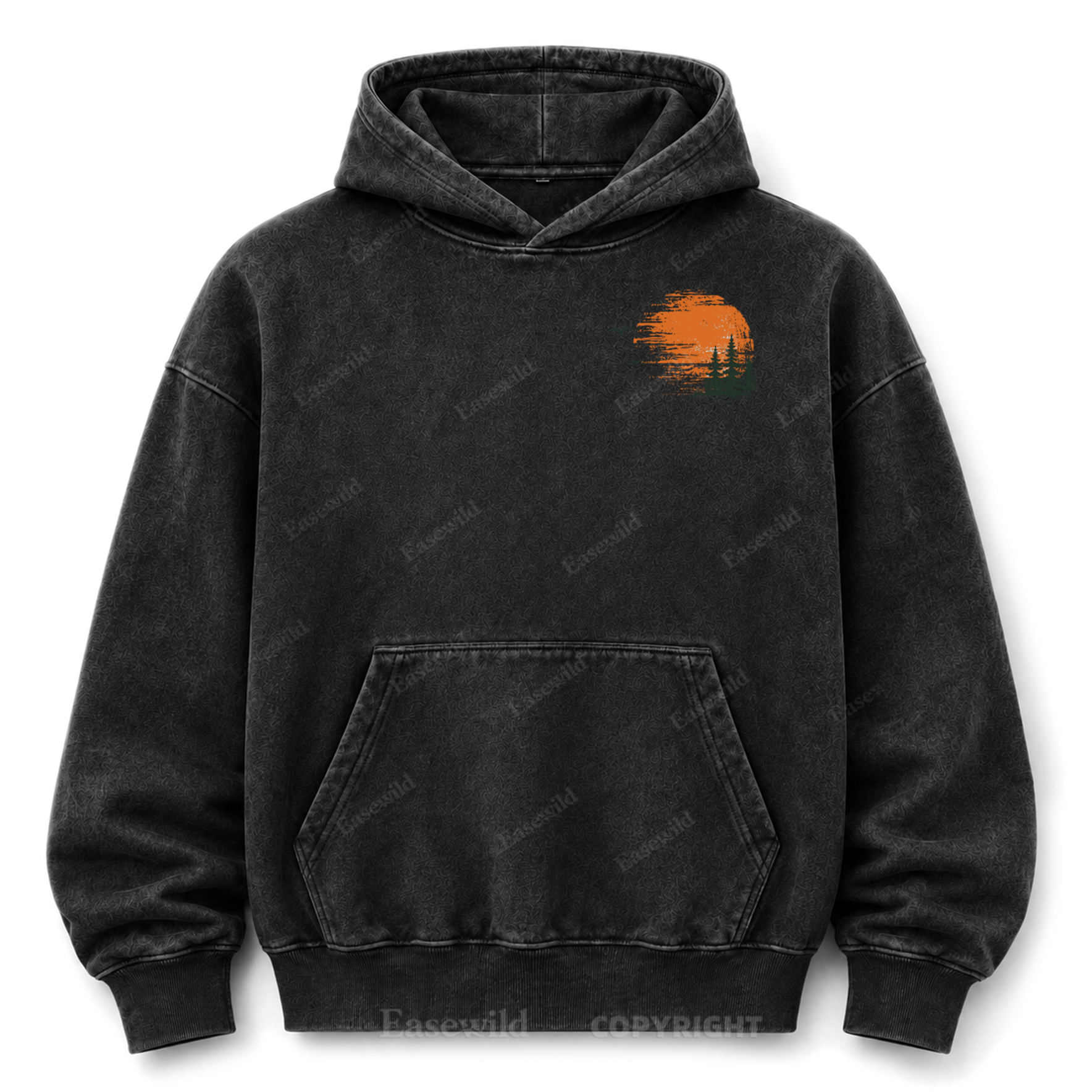 Somewhere Between Lost & Free Washed Graphic Hoodie
