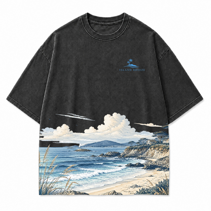 Seabreeze Cove Coastal Graphic T-Shirt
