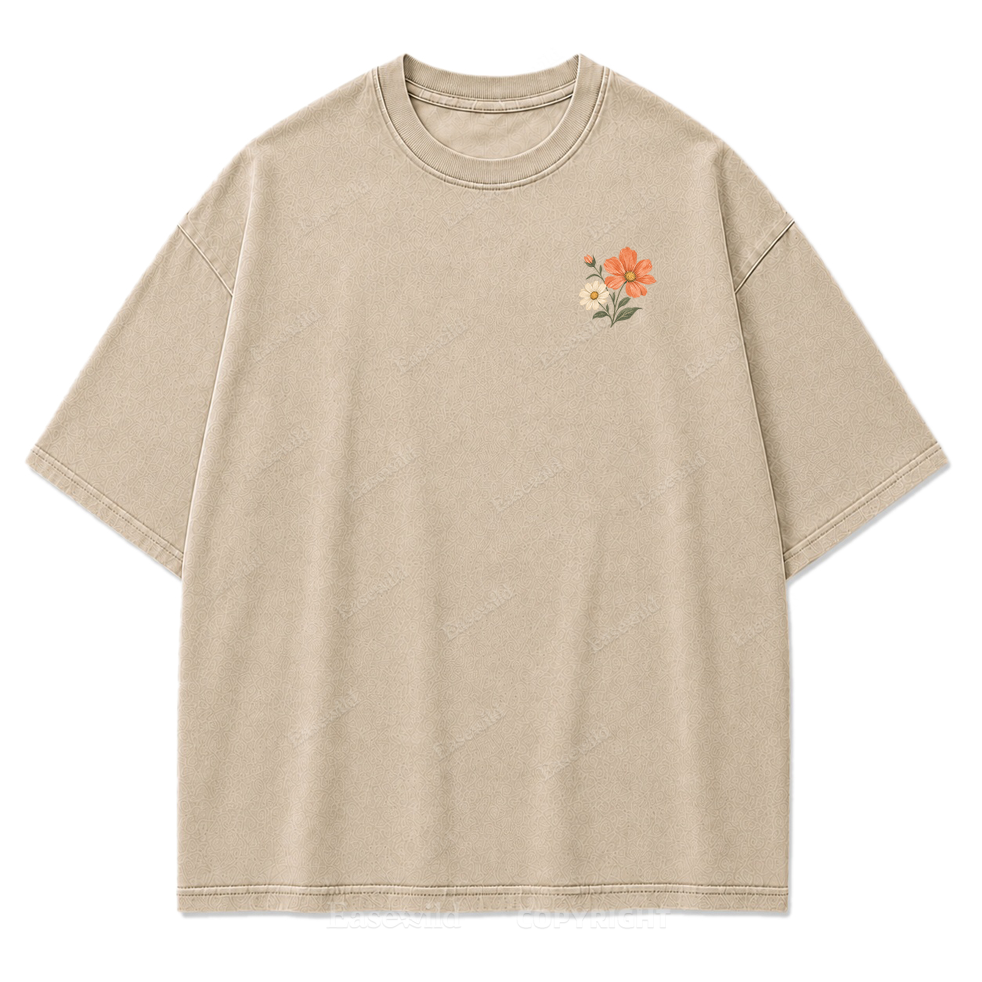 Pastel Wildflower Washed Print Tee