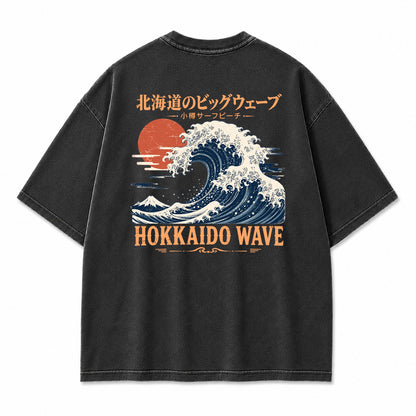 Hokkaido Wave Vintage Graphic T-Shirt
