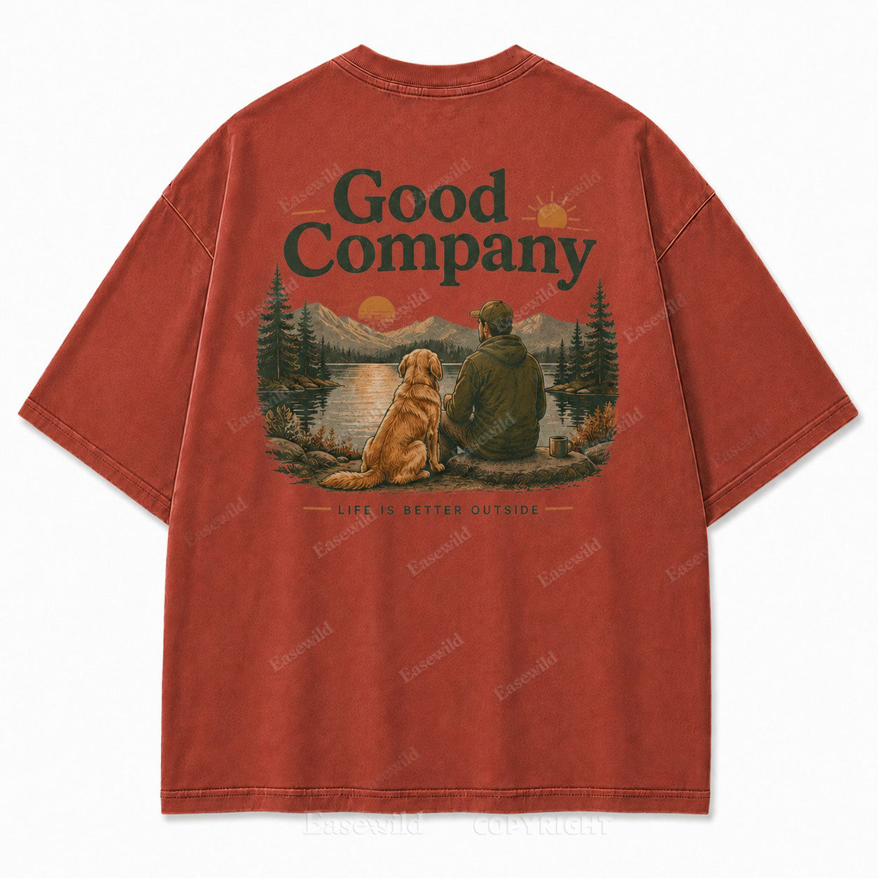Life Feels Better Outside with Good Company Tee