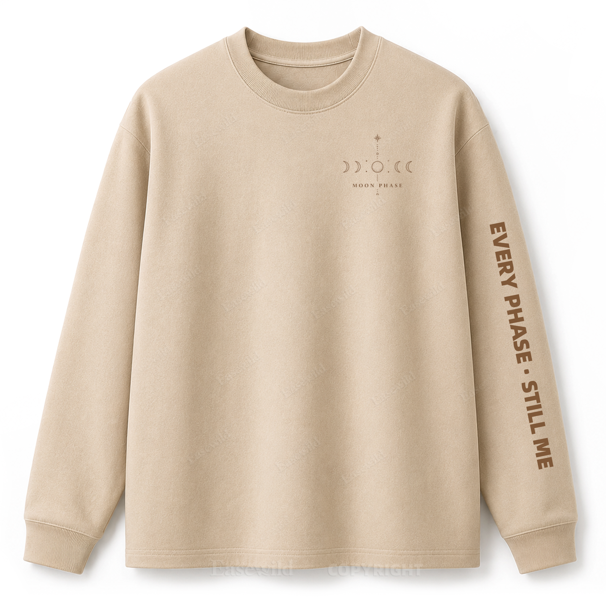 Moon Phase Celestial Graphic Long Sleeve Tee
