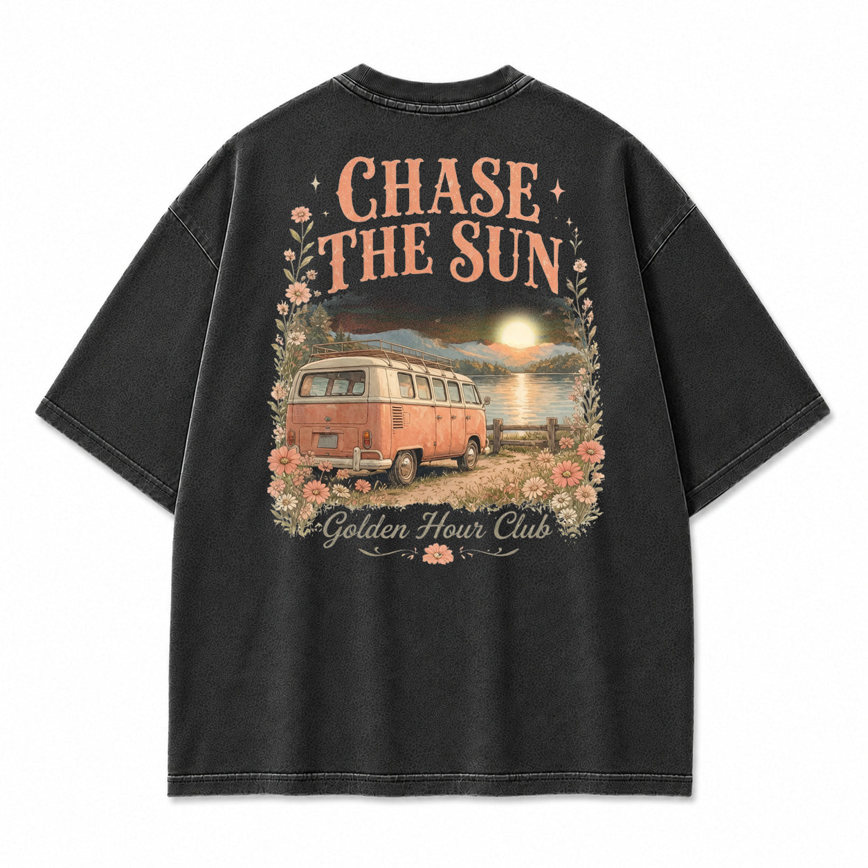 Golden Hour Lakeside Van Graphic T-Shirt