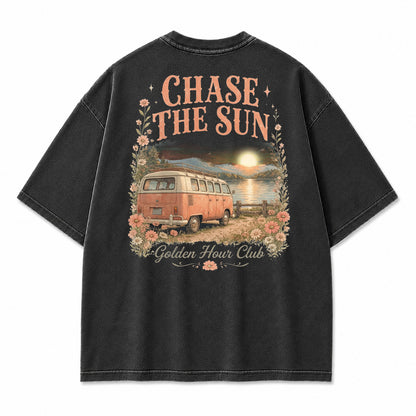 Golden Hour Lakeside Van Graphic T-Shirt