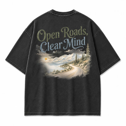 Open Roads Clear Mind Graphic T-Shirt