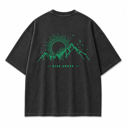 Rise Above Mountain Sun Graphic T-Shirt