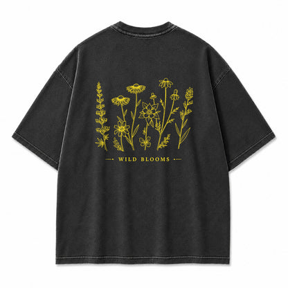 Wild Blooms Botanical Flower Graphic T-Shirt