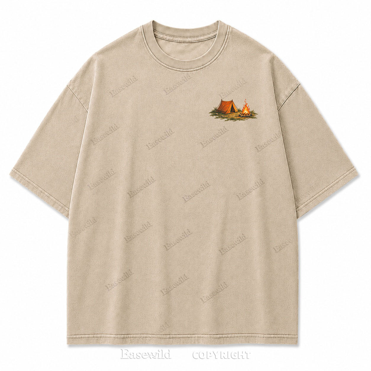Live Wild Stay Free Vintage Camping PrintTee