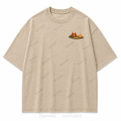Live Wild Stay Free Vintage Camping PrintTee