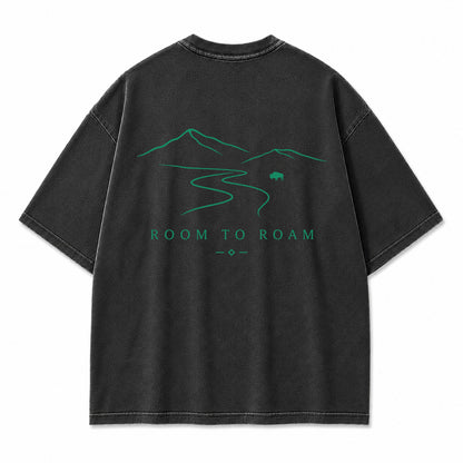Room to Roam Mountain Bison Graphic T-Shirt