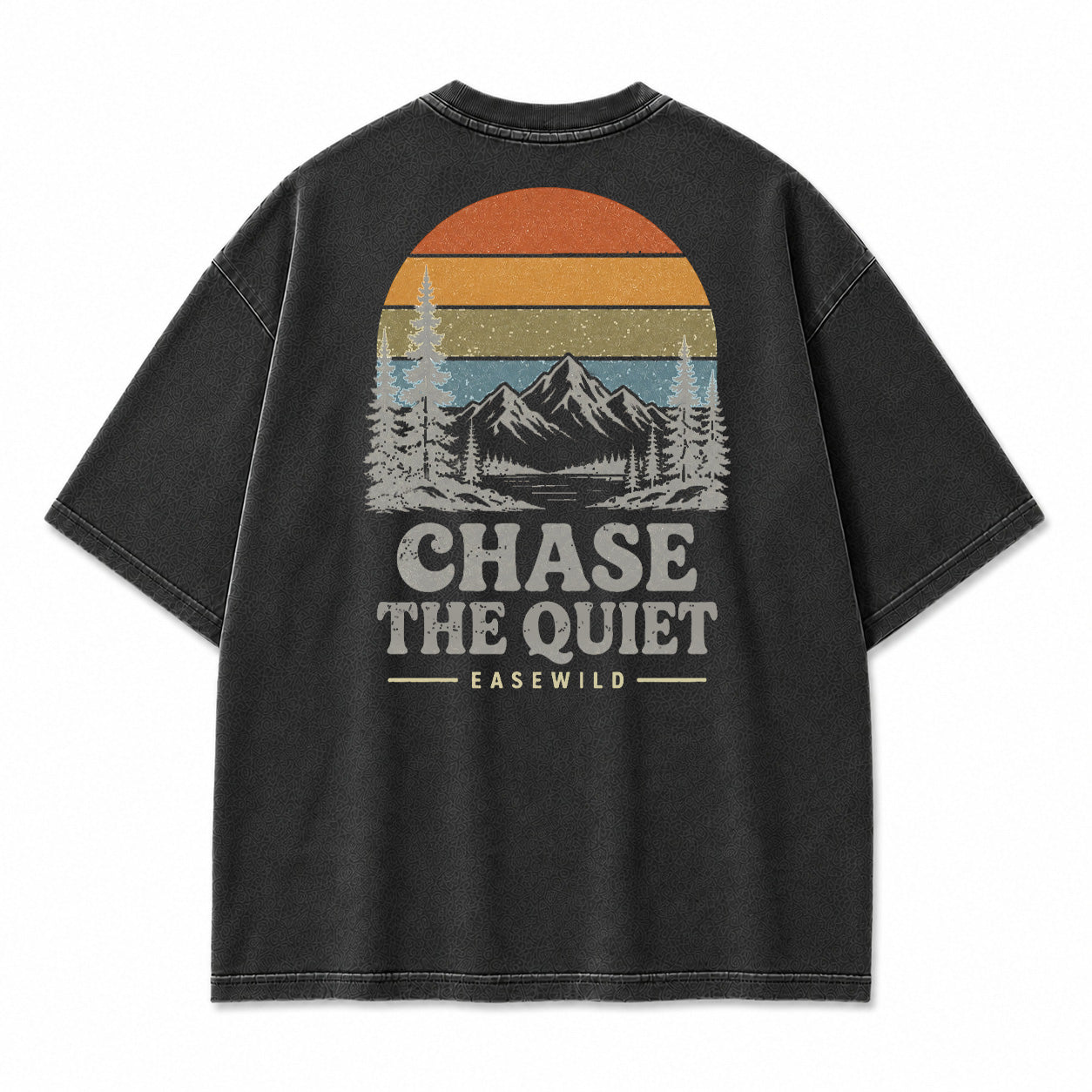 Vintage Berg Sonnenuntergang Grafik T-Shirt