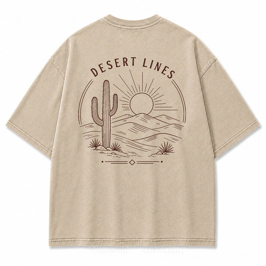 Desert Lines Minimal Graphic T-Shirt
