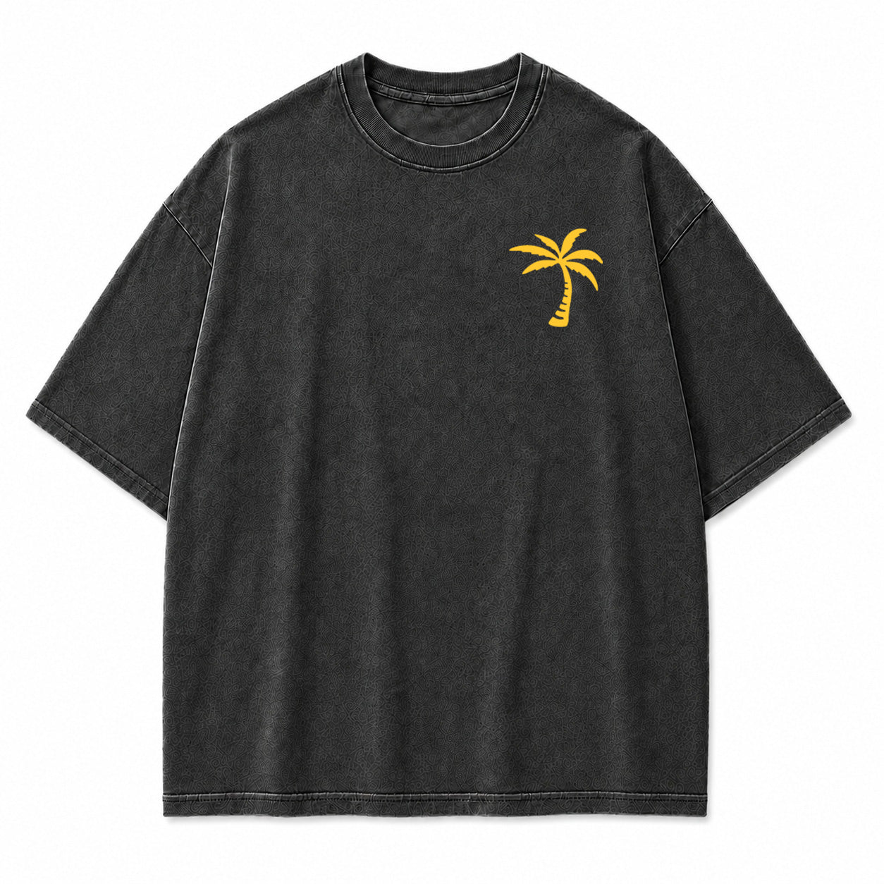 Minimal Palm Tree Pocket Graphic T-Shirt