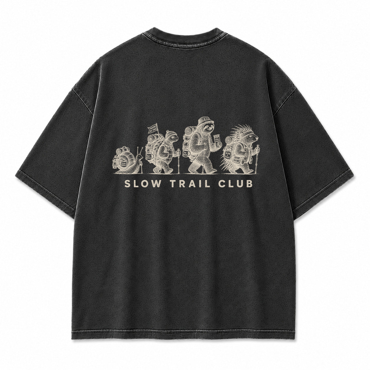Slow Trail Club Woodland Hikers Graphic T-Shirt