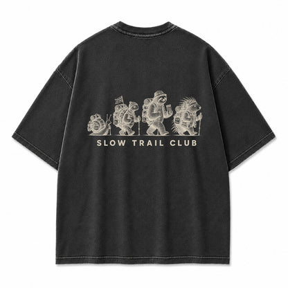 Slow Trail Club Woodland Hikers Graphic T-Shirt
