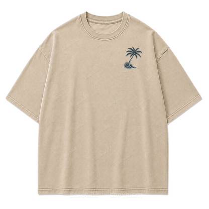 Salty Soul T-Shirt mit Küsten-Print im Used-Look