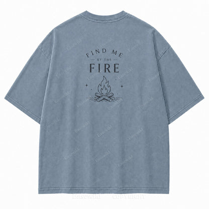 Find Me by the Fire Minimalist Campfire Tee