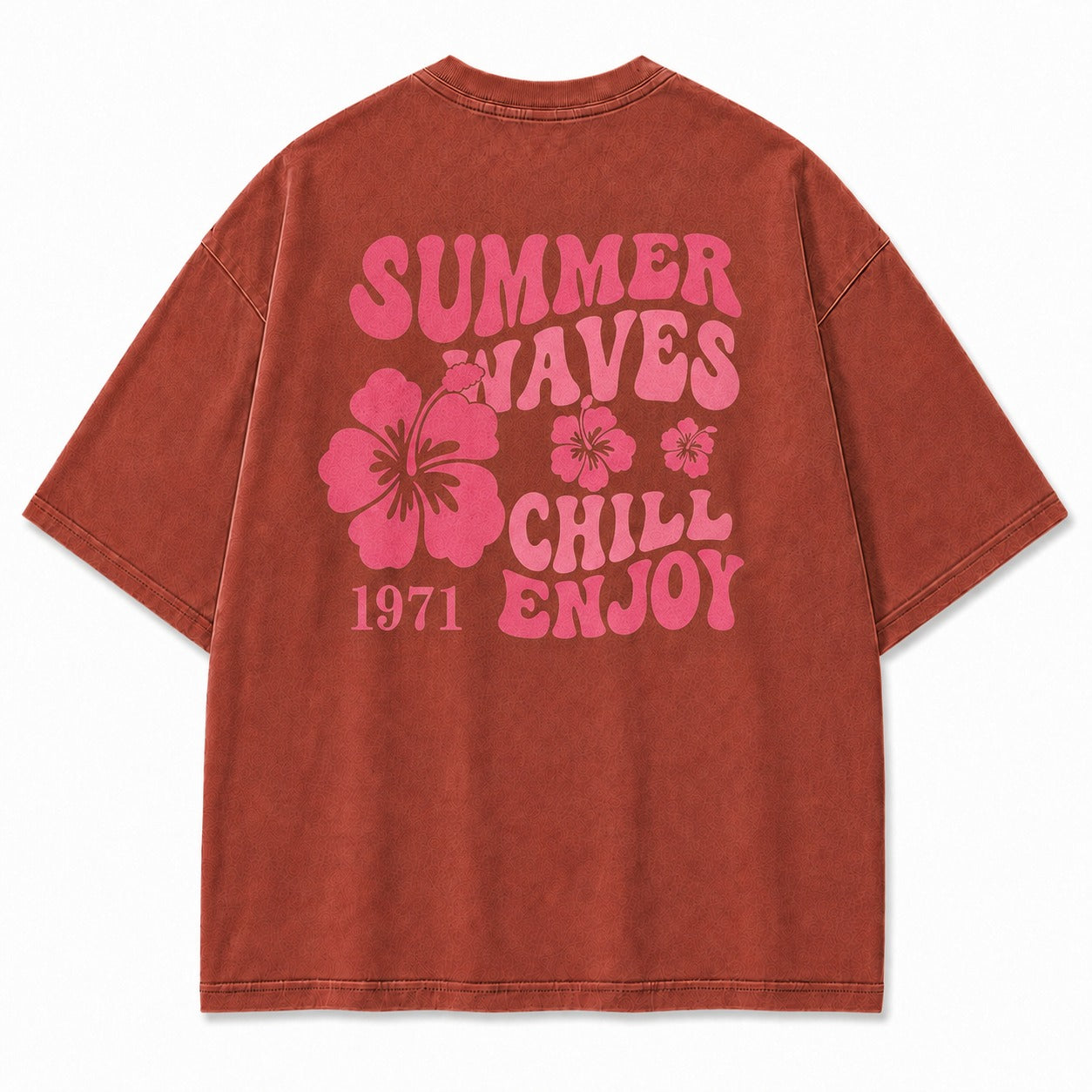 Summer Waves Chill Enjoy Washed Tee