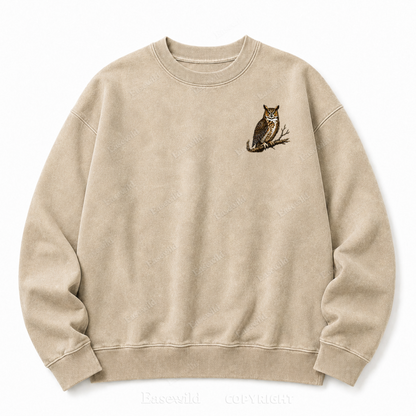 Modern Dinosaurs Vintage Birds Washed Graphic Sweatshirt
