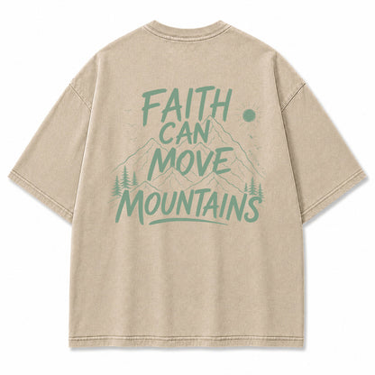 Faith Mountains Line Art Graphic T-Shirt