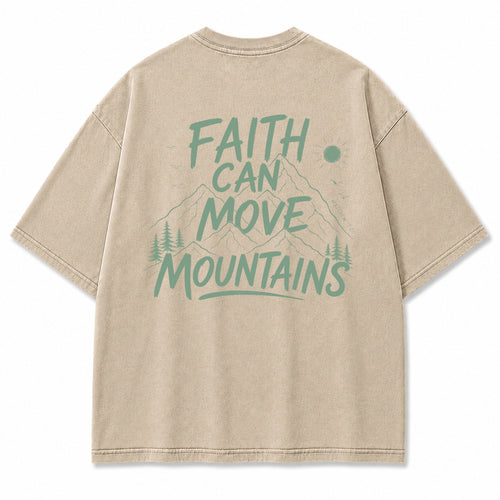 Faith Mountains Line Art Graphic T-Shirt