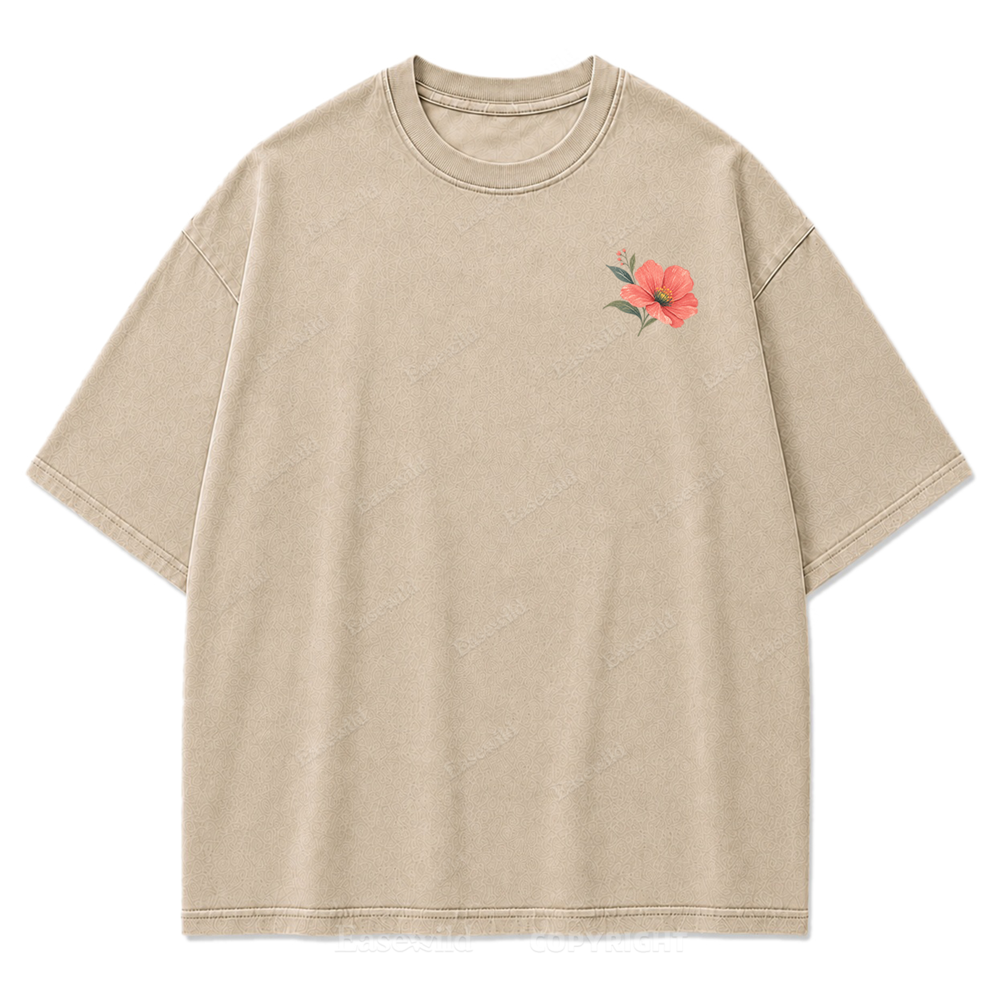 Soft Bloom Floral Washed Print Tee