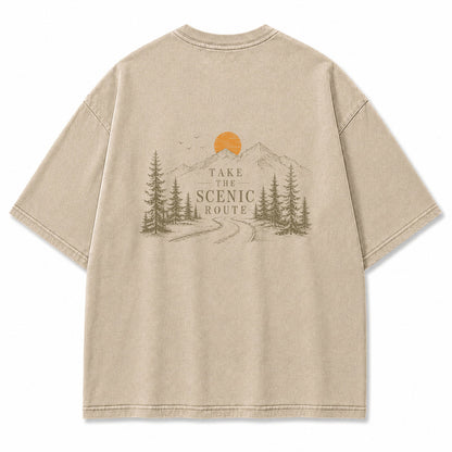 Take The Scenic Route Graphic T-Shirt