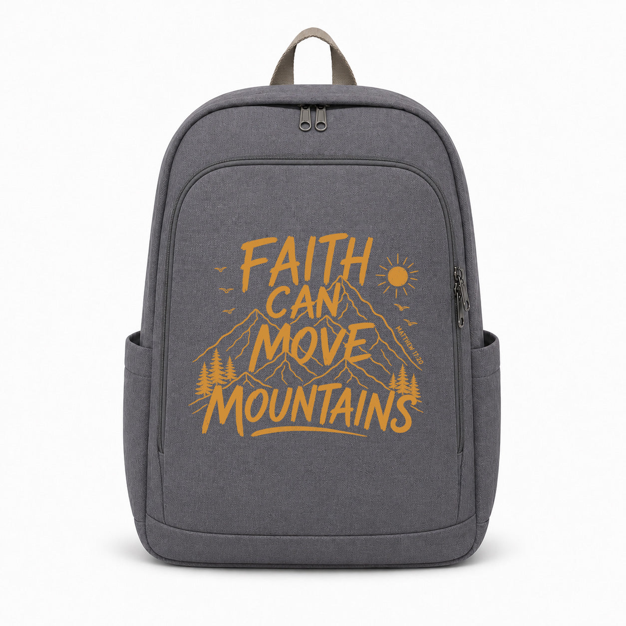 Faith Can Move Mountains Graphic Backpack
