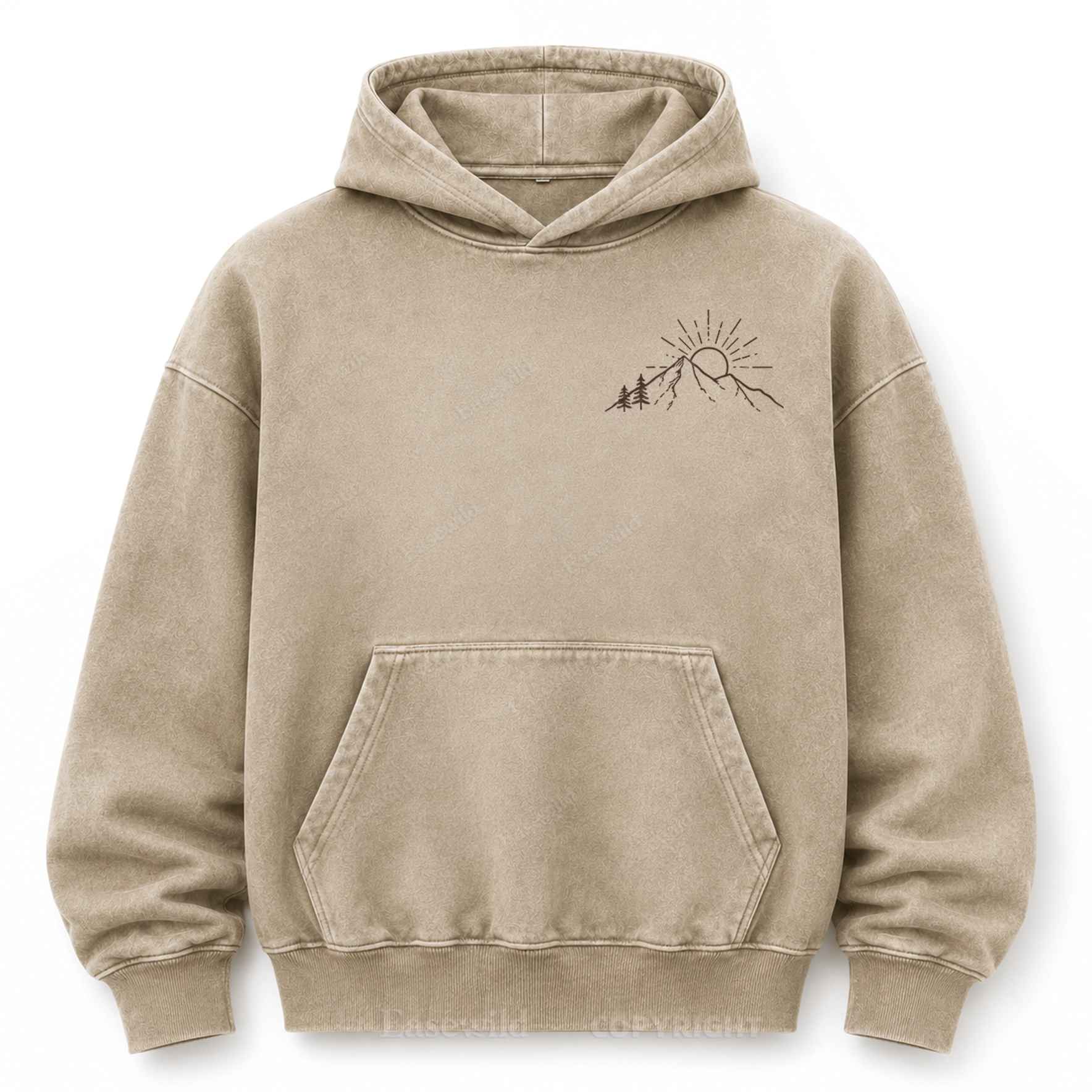 Take Me Outside Mountain Washed Grafik-Hoodie