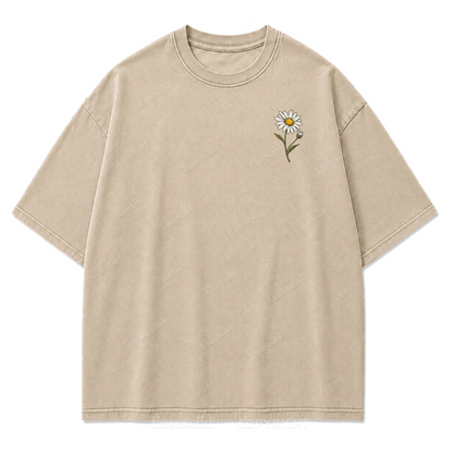 Grow With The Flow Daisy Washed Print Tee