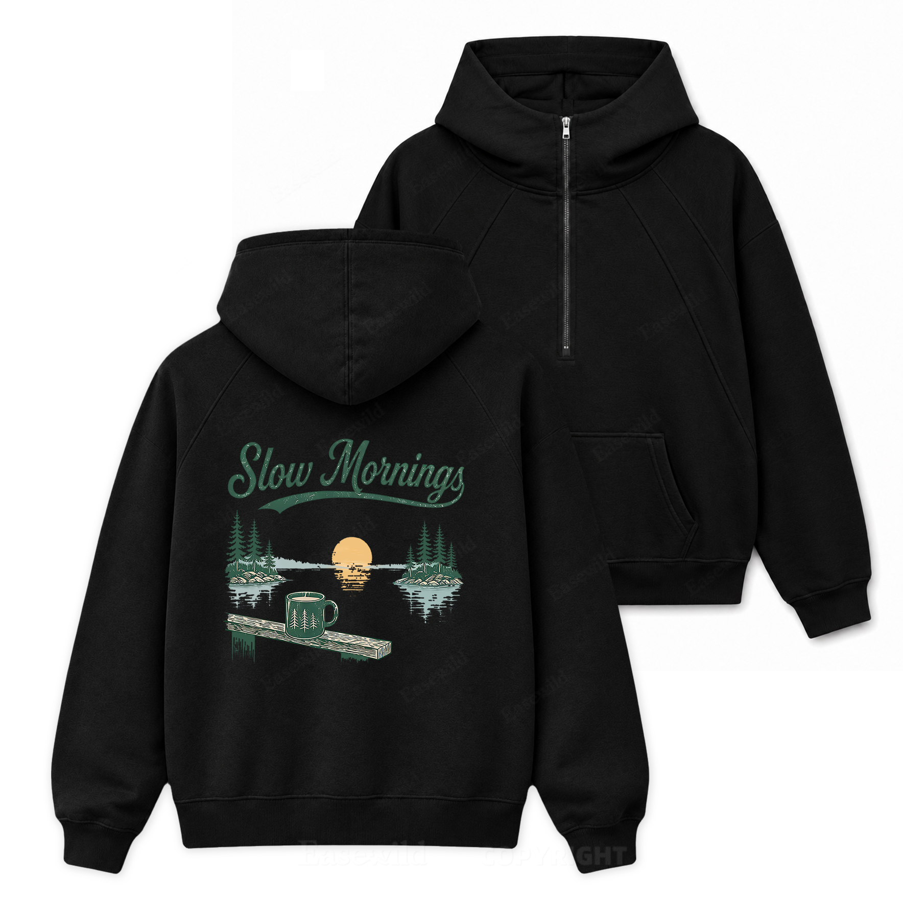 Slow Mornings Daybreak-Zip Hoodie