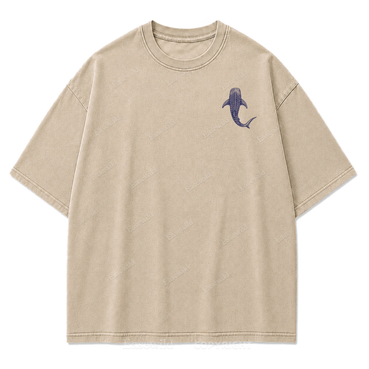 Pacific Whale Shark Washed Print Tee