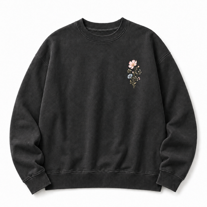 Keep Growing Wildflower Washed Graphic Sweatshirt