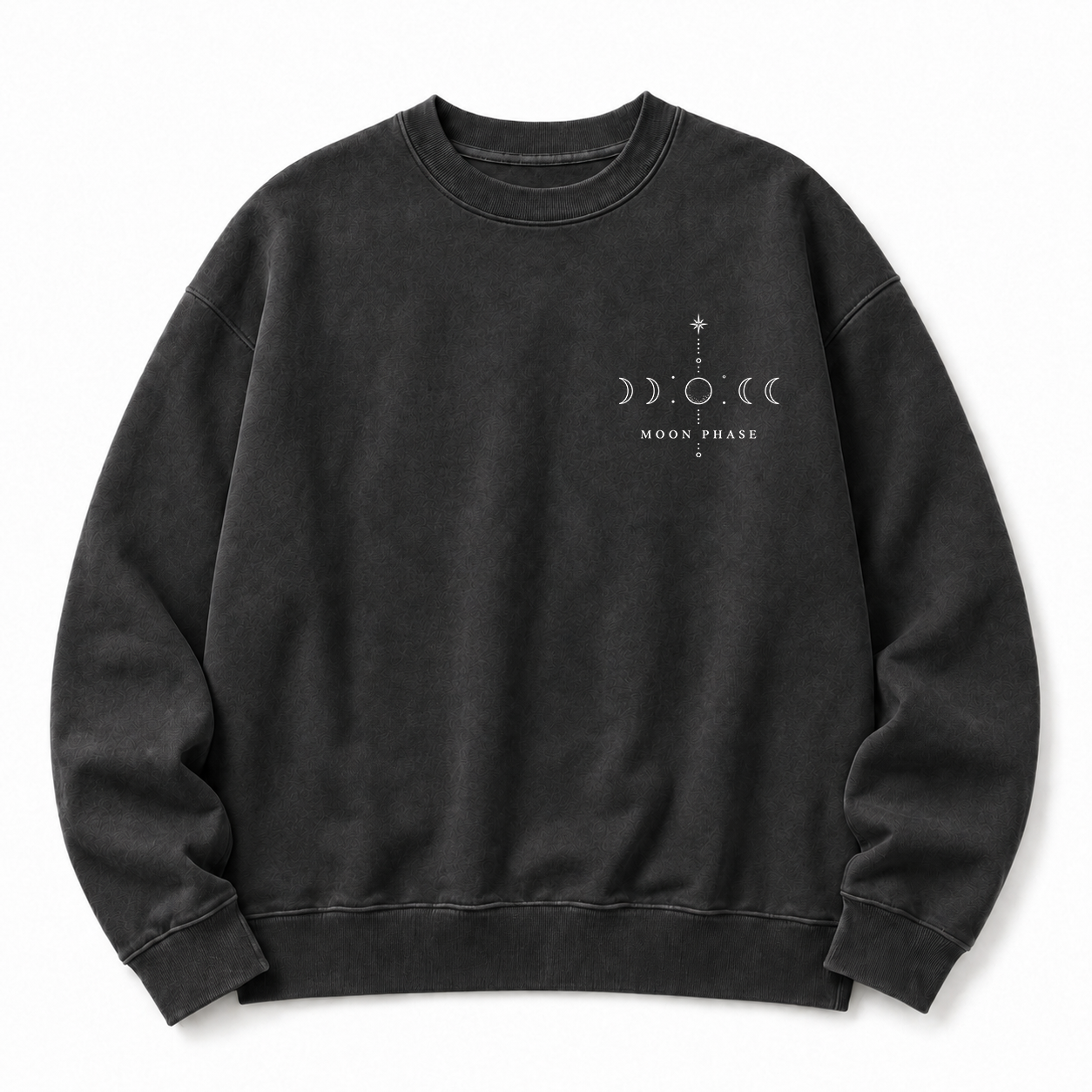 Moon Phase Celestial Washed Graphic Sweatshirt