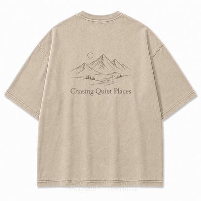 For Those Chasing Quiet Places Minimalist Mountain Tee