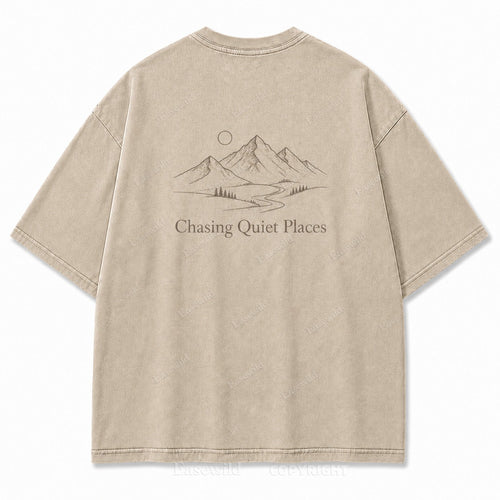 For Those Chasing Quiet Places Minimalist Mountain Tee