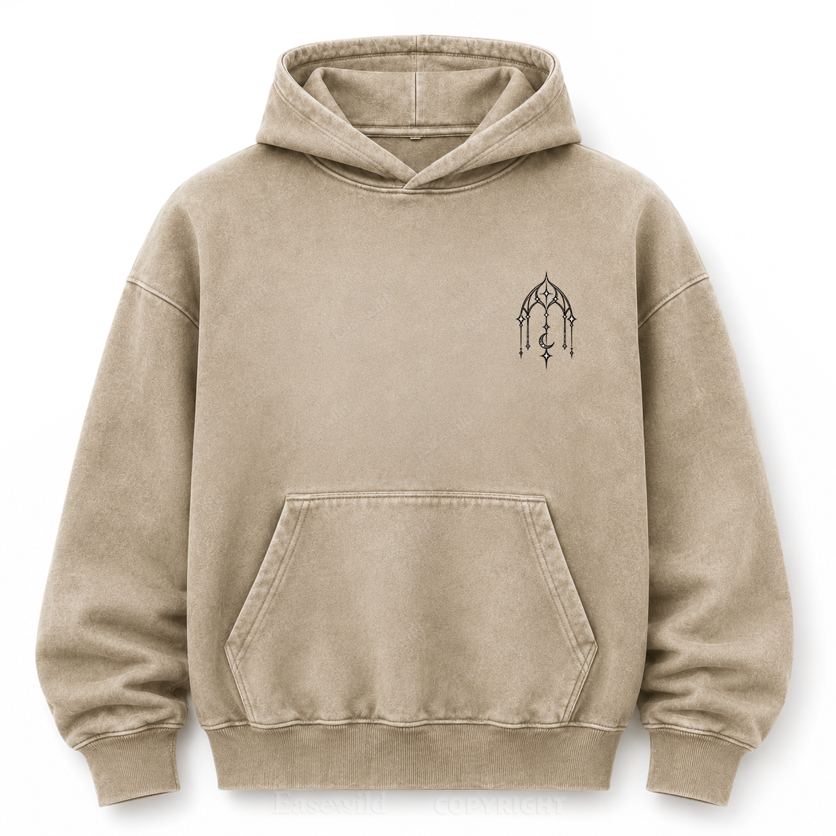 Nothing to Prove Gothic Washed Graphic Hoodie