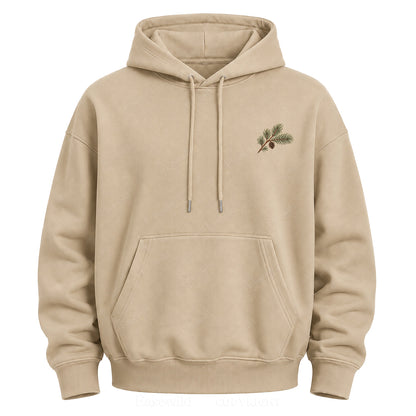 Meet Me Where the Pines Whisper Vintage Woodland Graphic Hoodie