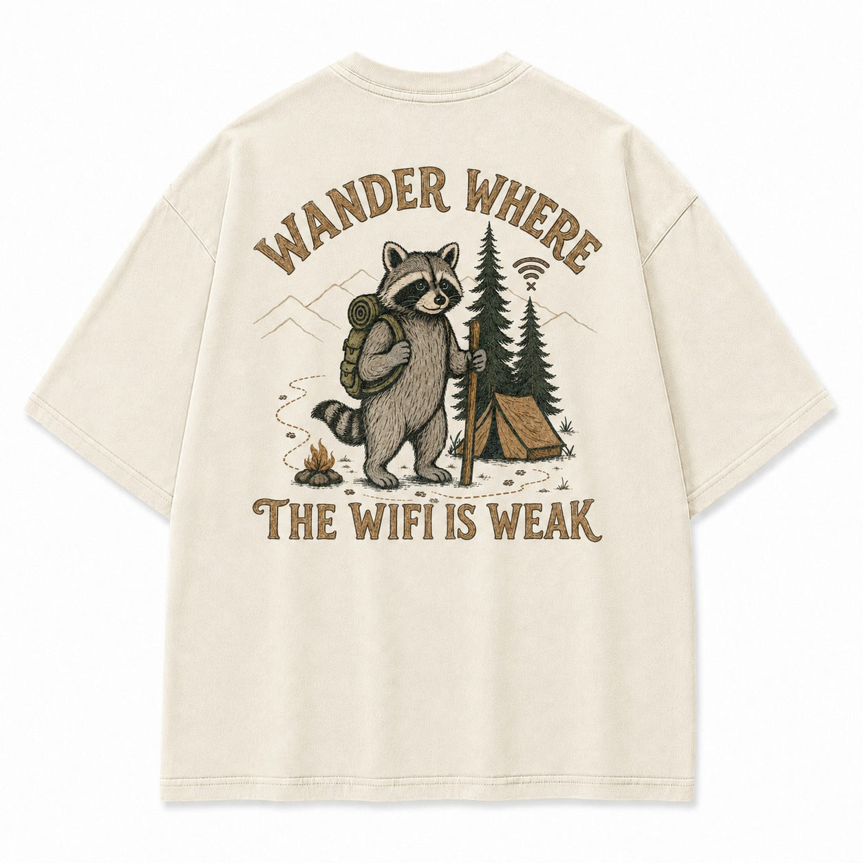 Off Grid Raccoon Graphic Tee